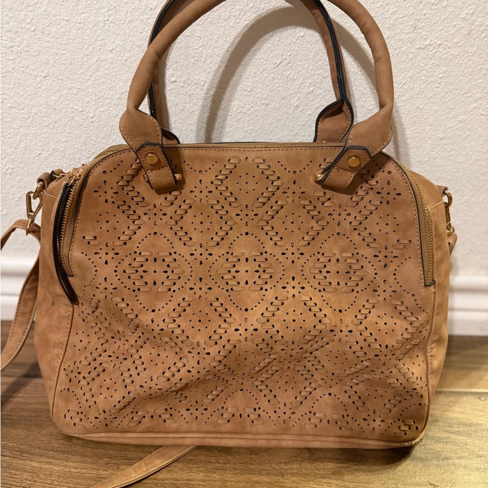 Tan Perforated Women's Bag